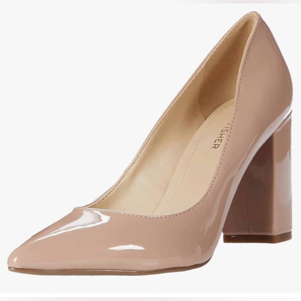 Marc Fisher Nude Patent Leather Heels